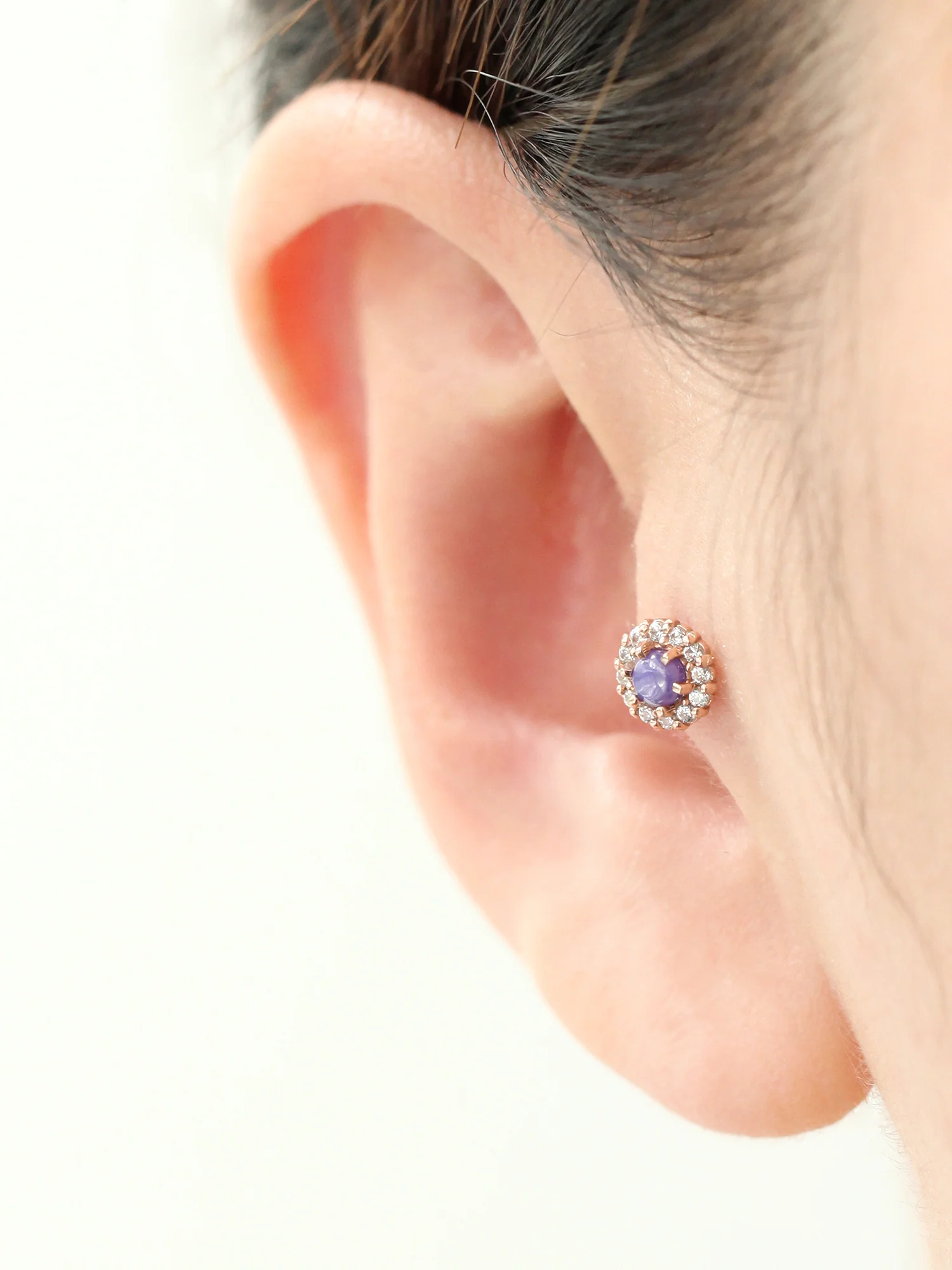 14K Gold Candy Cubic Labret Piercing 18G16G - Image 7