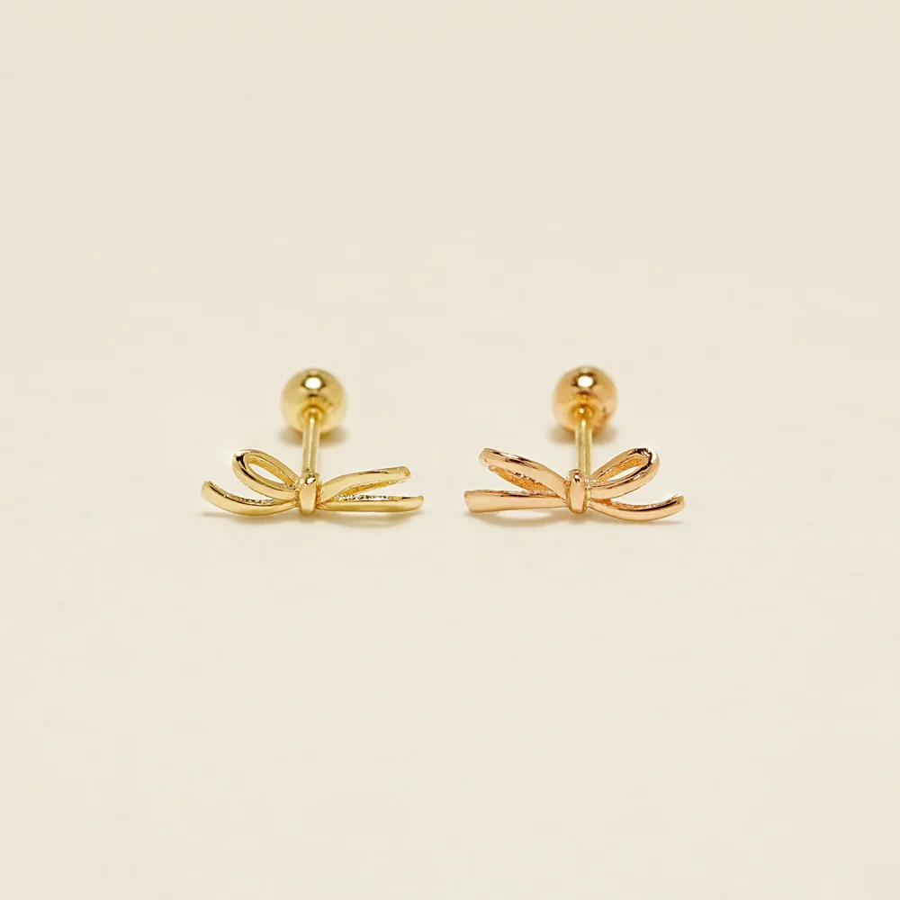 14K Gold Angel Ribbon Cartilage Earring 20G18G16G - Image 16