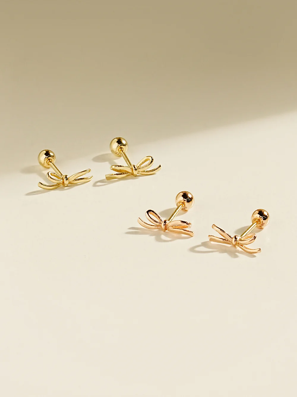 14K Gold Angel Ribbon Cartilage Earring 20G18G16G - Image 3