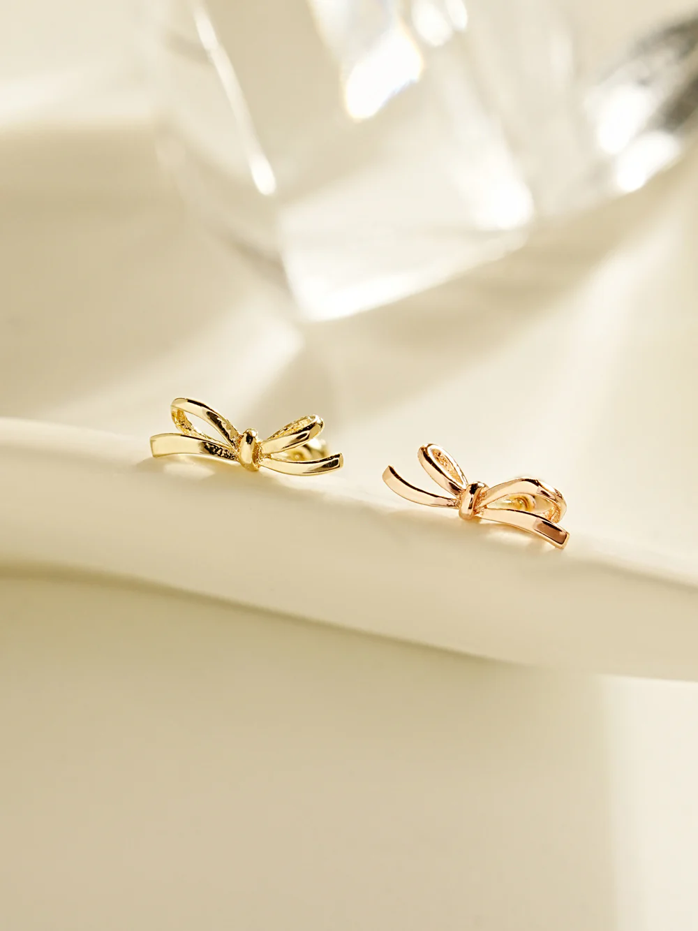 14K Gold Angel Ribbon Cartilage Earring 20G18G16G - Image 5