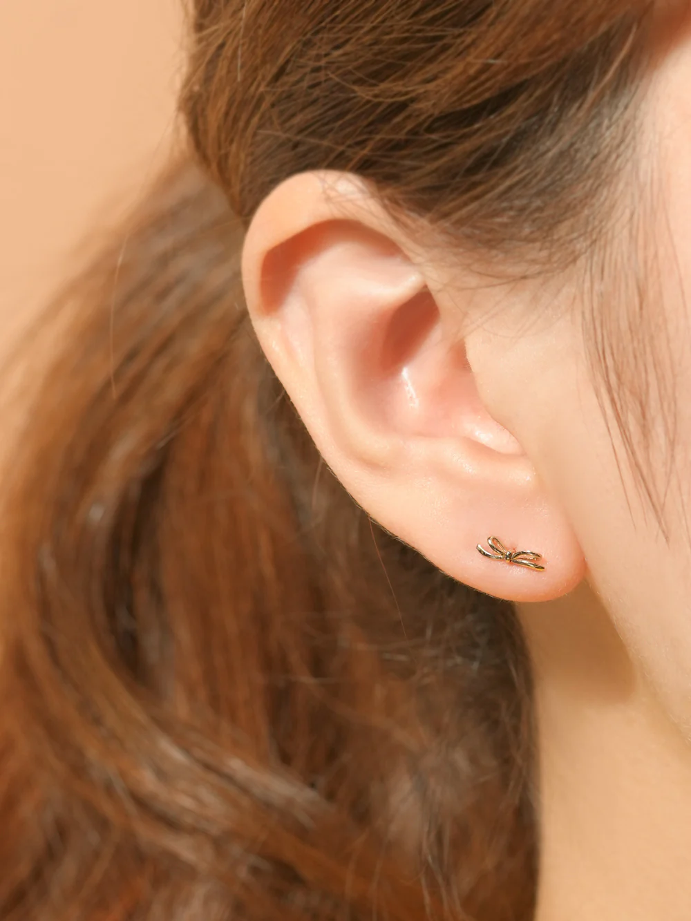 14K Gold Angel Ribbon Cartilage Earring 20G18G16G - Image 6