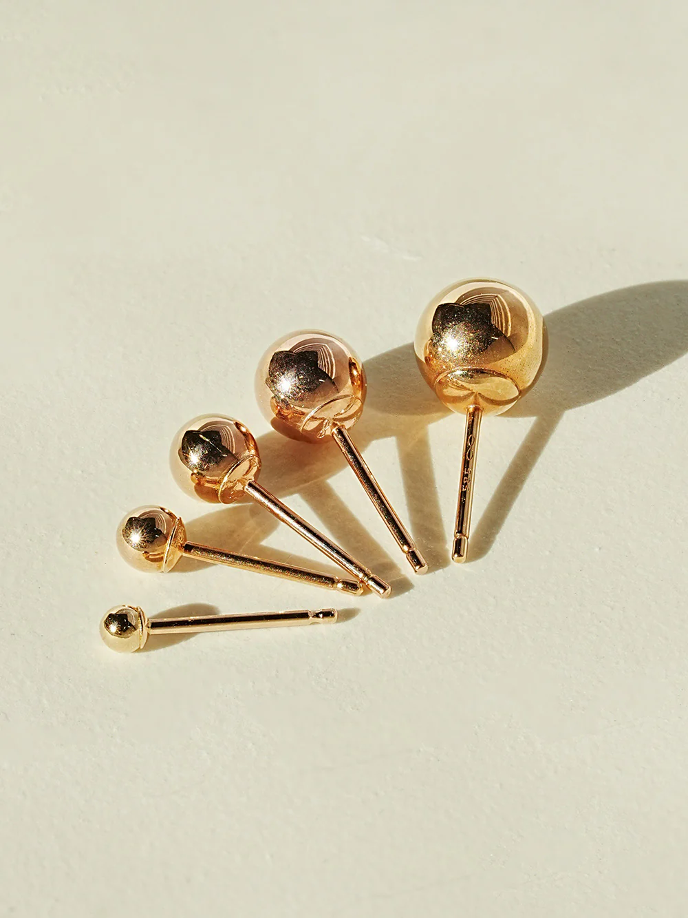 14K Gold Ball Stud Earring 3mm,4mm,5mm,6mm - Image 10