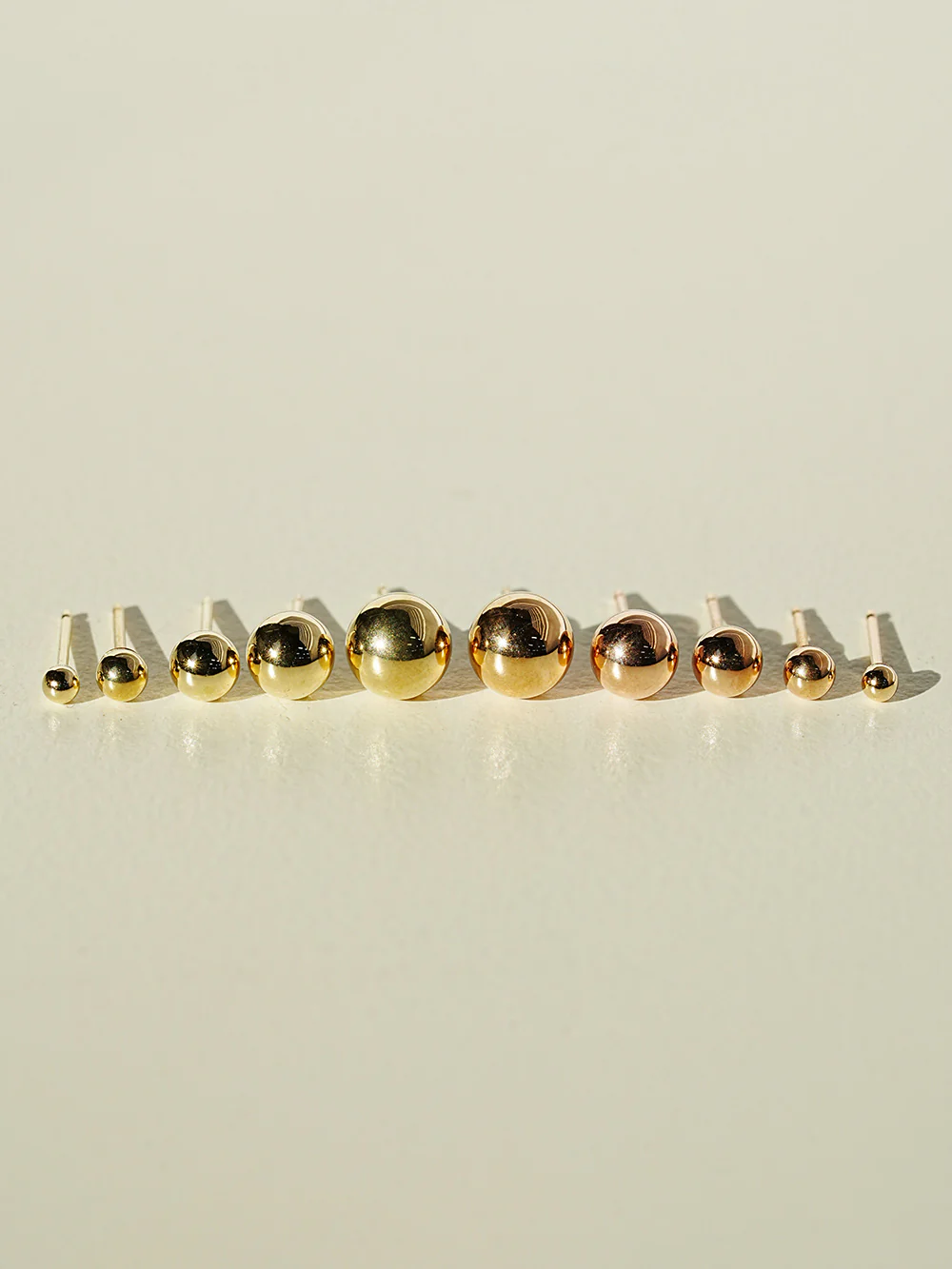 14K Gold Ball Stud Earring 3mm,4mm,5mm,6mm - Image 3