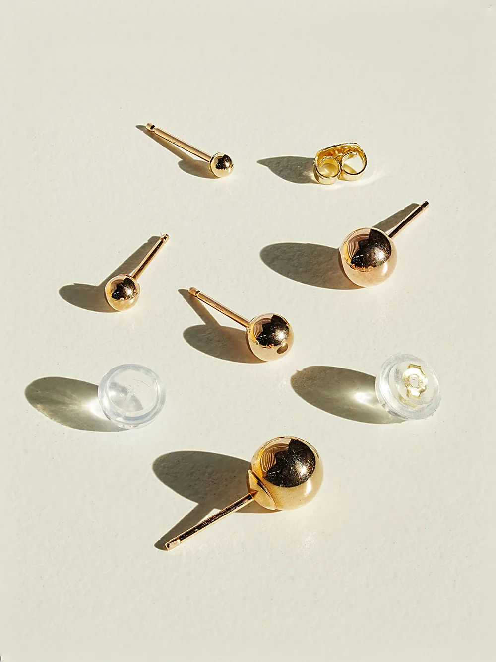 14K Gold Ball Stud Earring 3mm,4mm,5mm,6mm - Image 8