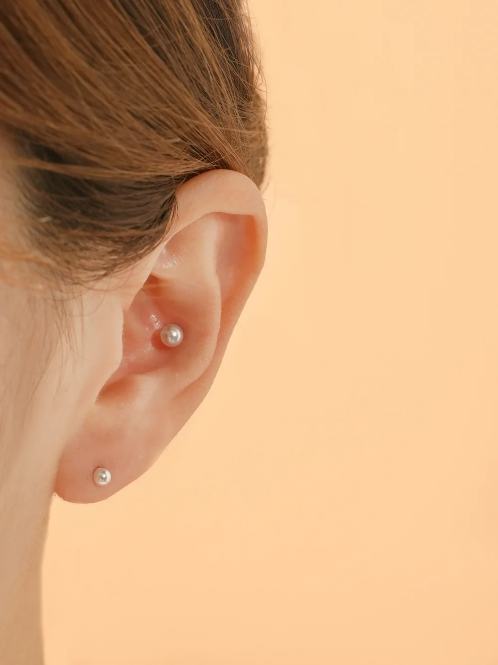 14K Gold Basic Pearl Internally Threaded Labret Piercing 20G - Image 10