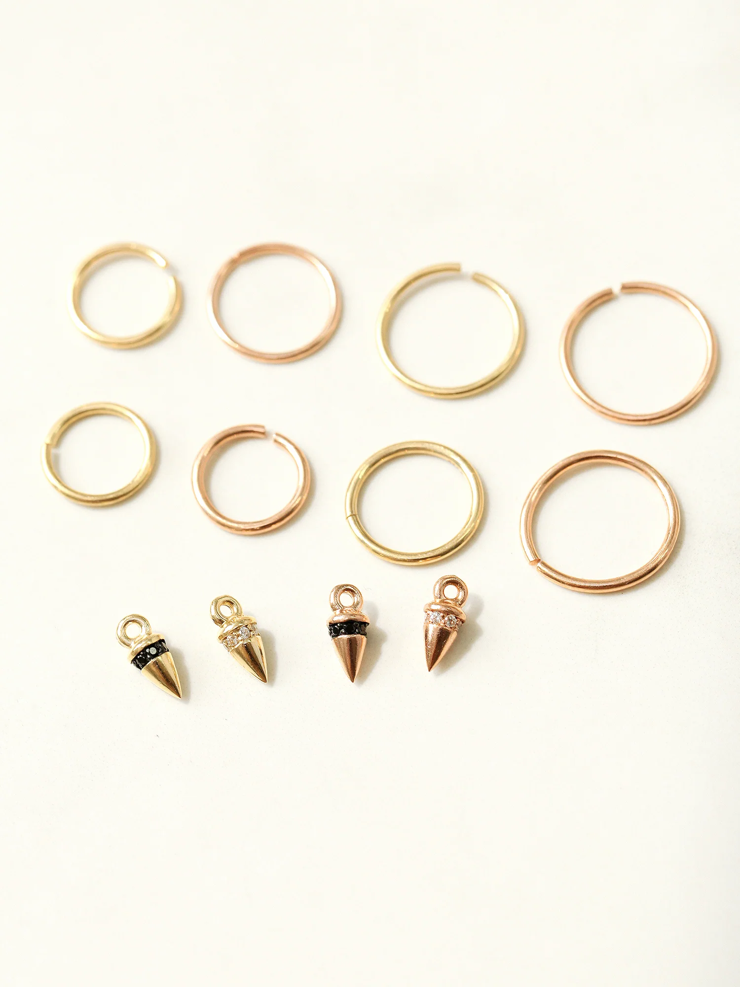 14K gold Bullet hoop Cartilage earring 18g16g - Image 6