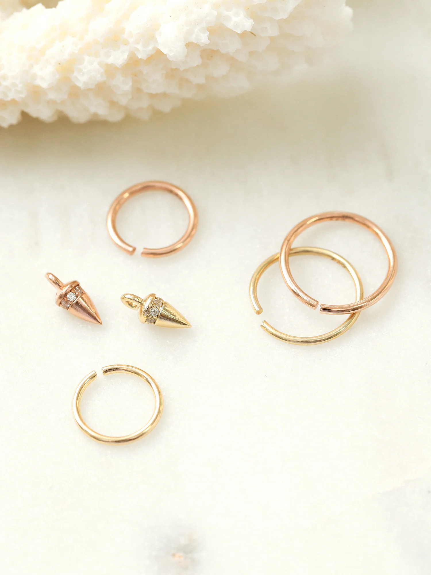 14K gold Bullet hoop Cartilage earring 18g16g - Image 7