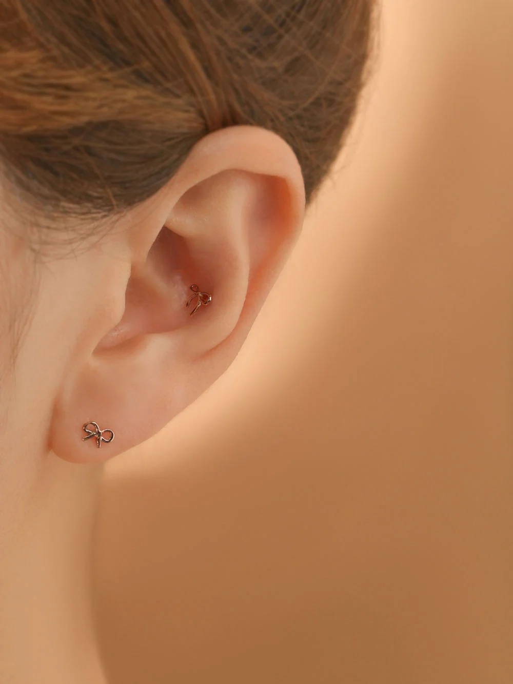 14K Gold Candy Ribbon Cartilage Earring 20G18G16G - Image 10