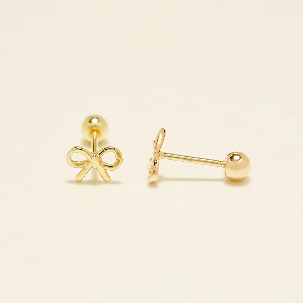 14K Gold Candy Ribbon Cartilage Earring 20G18G16G - Image 14