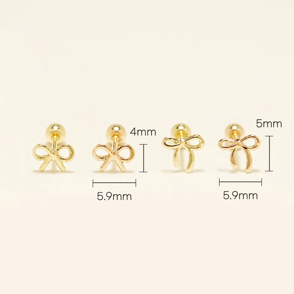 14K Gold Candy Ribbon Cartilage Earring 20G18G16G - Image 16