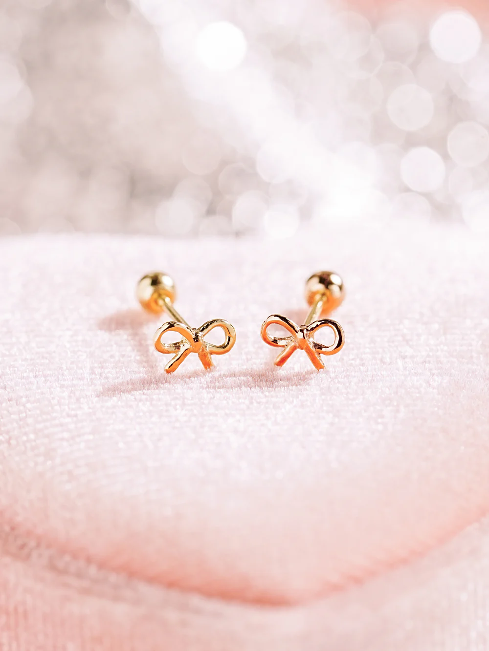 14K Gold Candy Ribbon Cartilage Earring 20G18G16G - Image 5