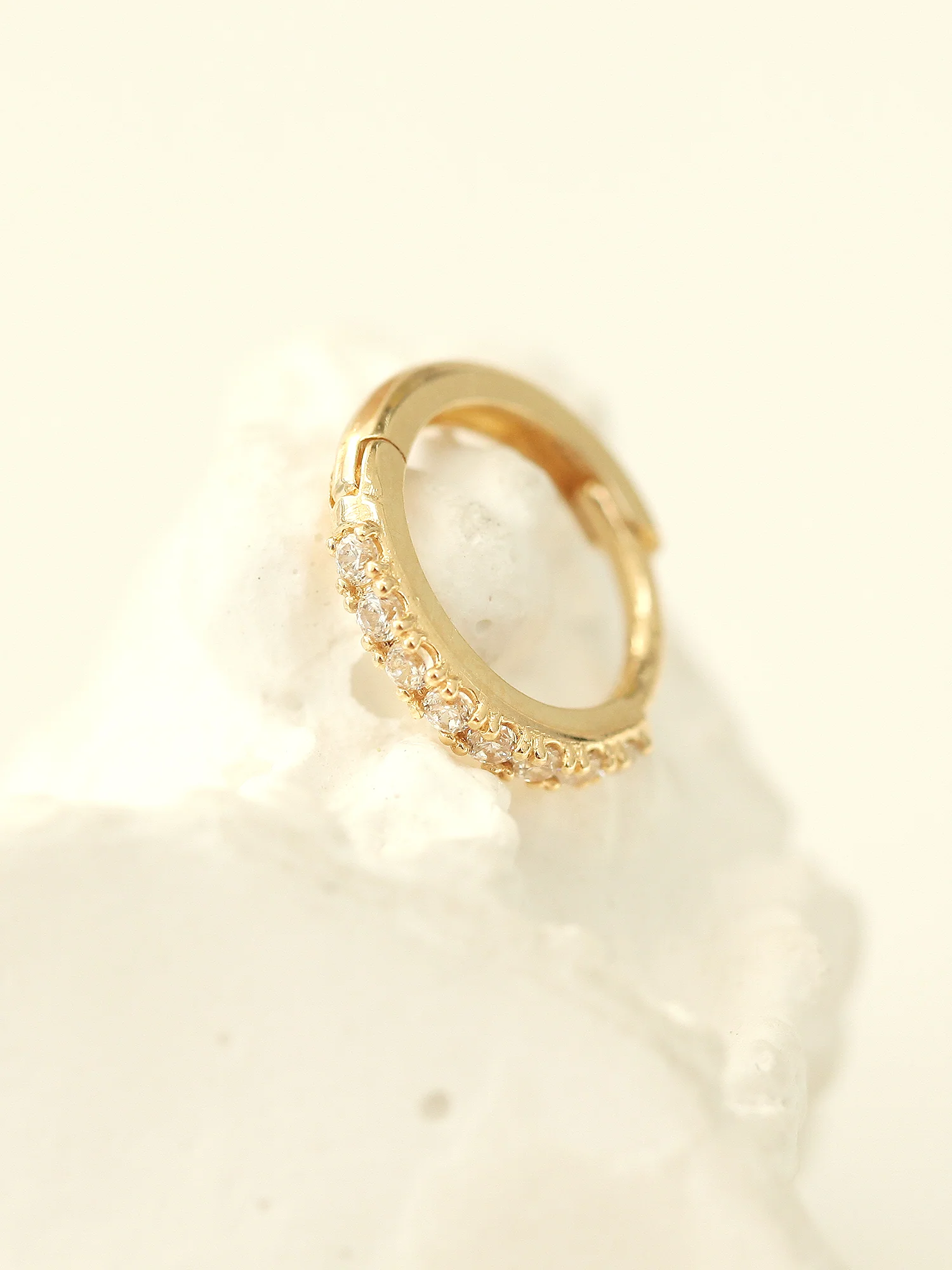 14K Gold Conch Hoop Earring 16G - Image 10