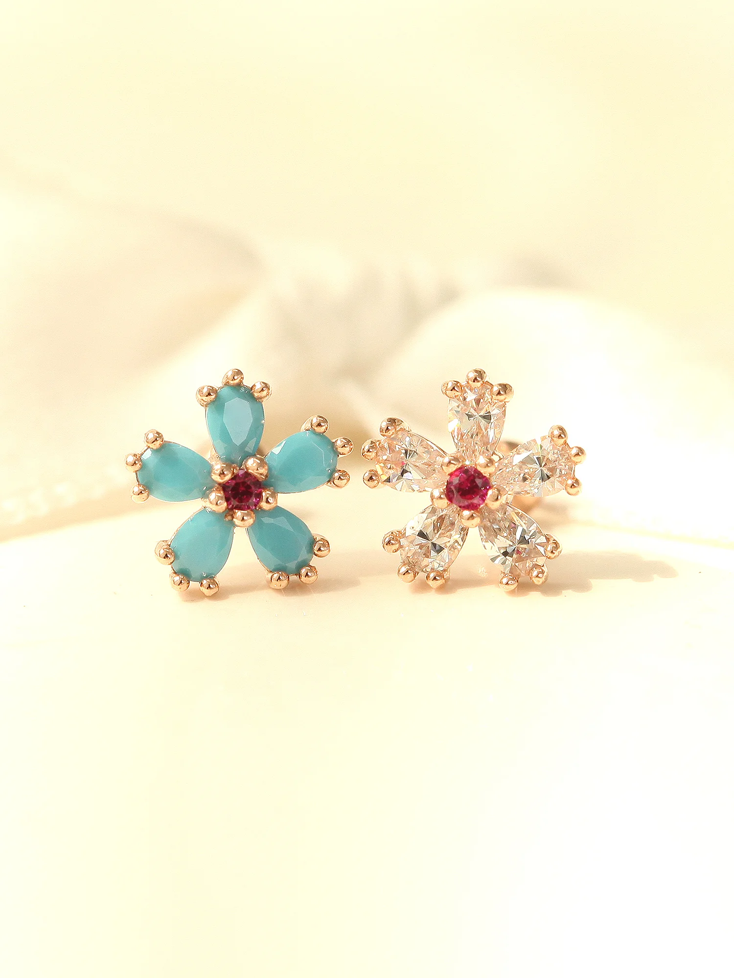 14K Gold Cosmos Cartilage Earring 18g16g - Image 4