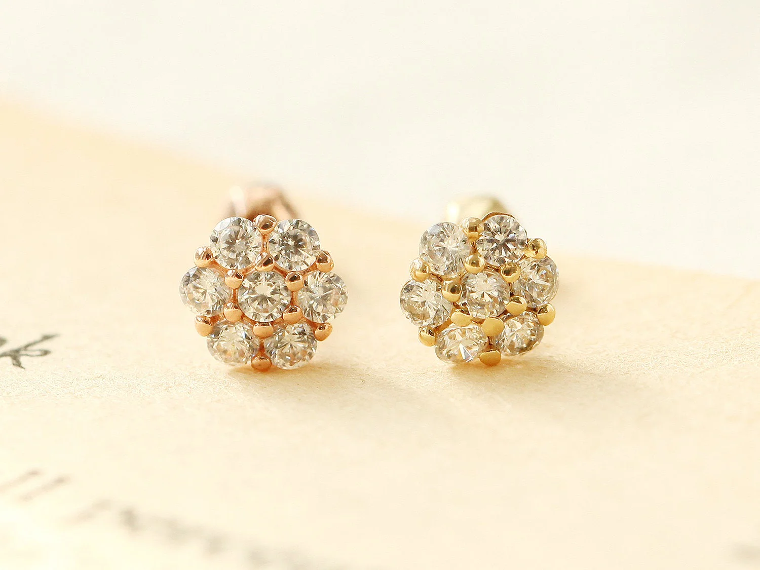 14K Gold Crystal CZ Cartilage Earring 18G16G - Image 5