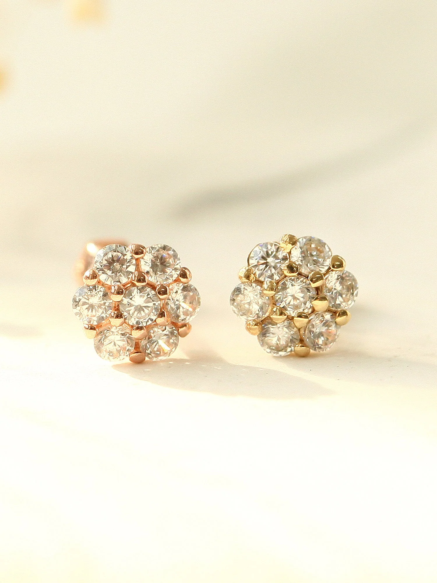 14K Gold Crystal CZ Cartilage Earring 18G16G - Image 6