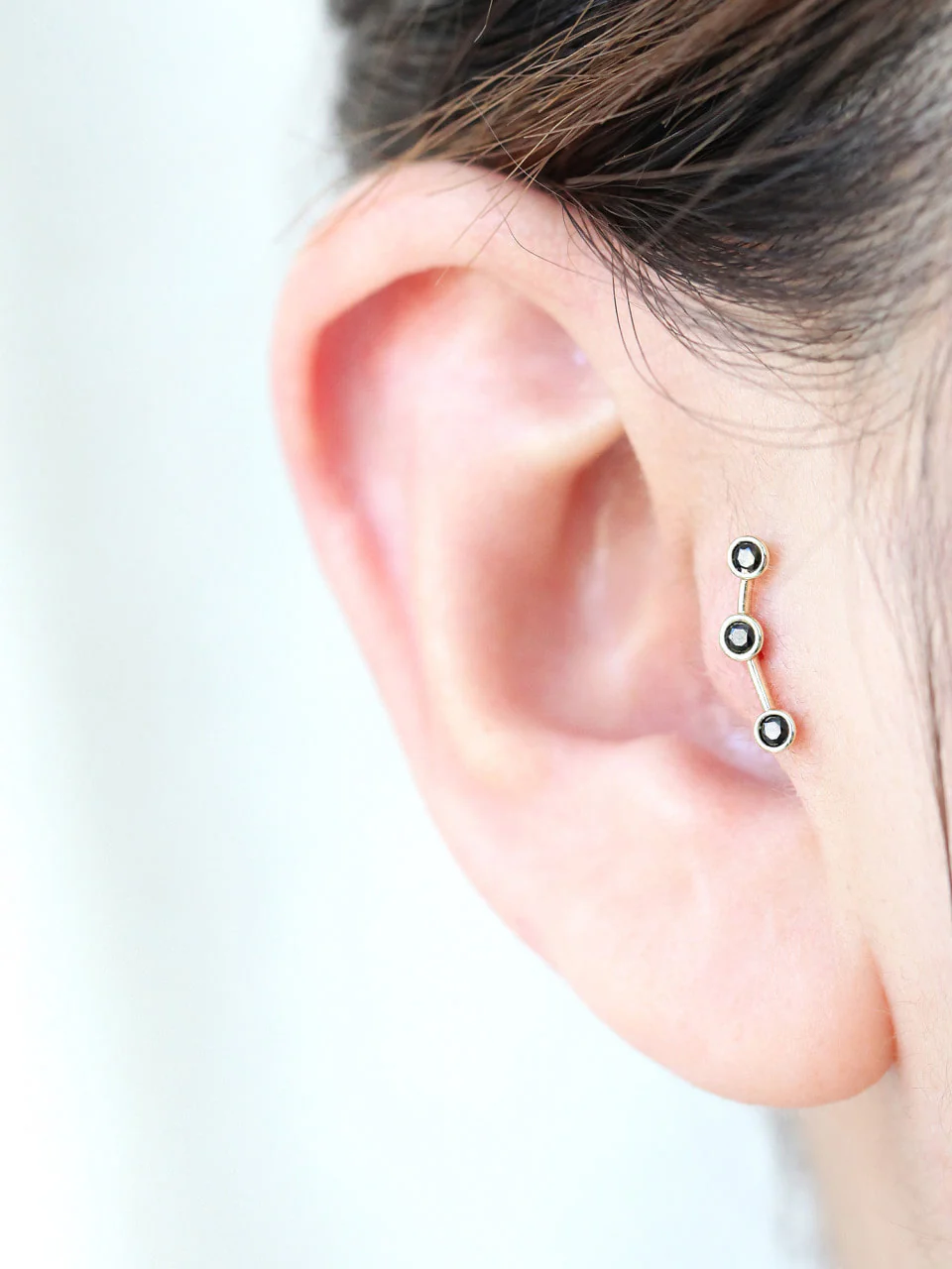 14K Gold Cubic Constellation Cartilage Earring 18g16g - Image 6