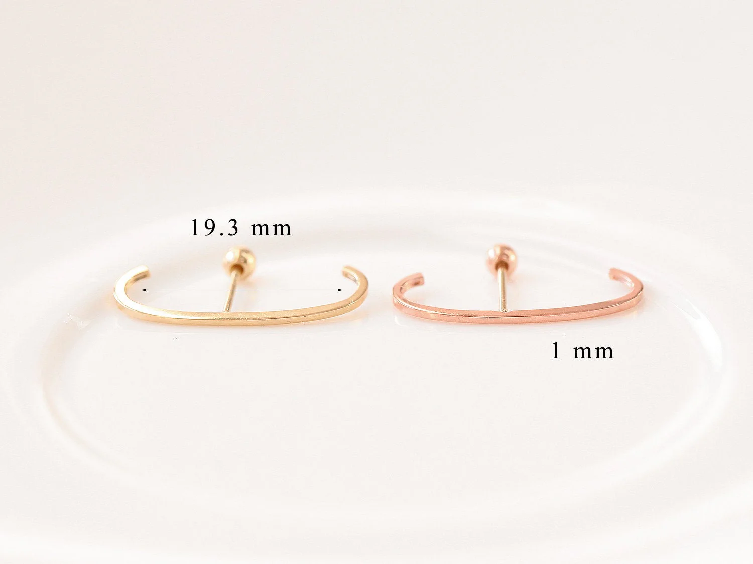 14K Gold Cubic ear cuff wrap earring 20g - Image 10