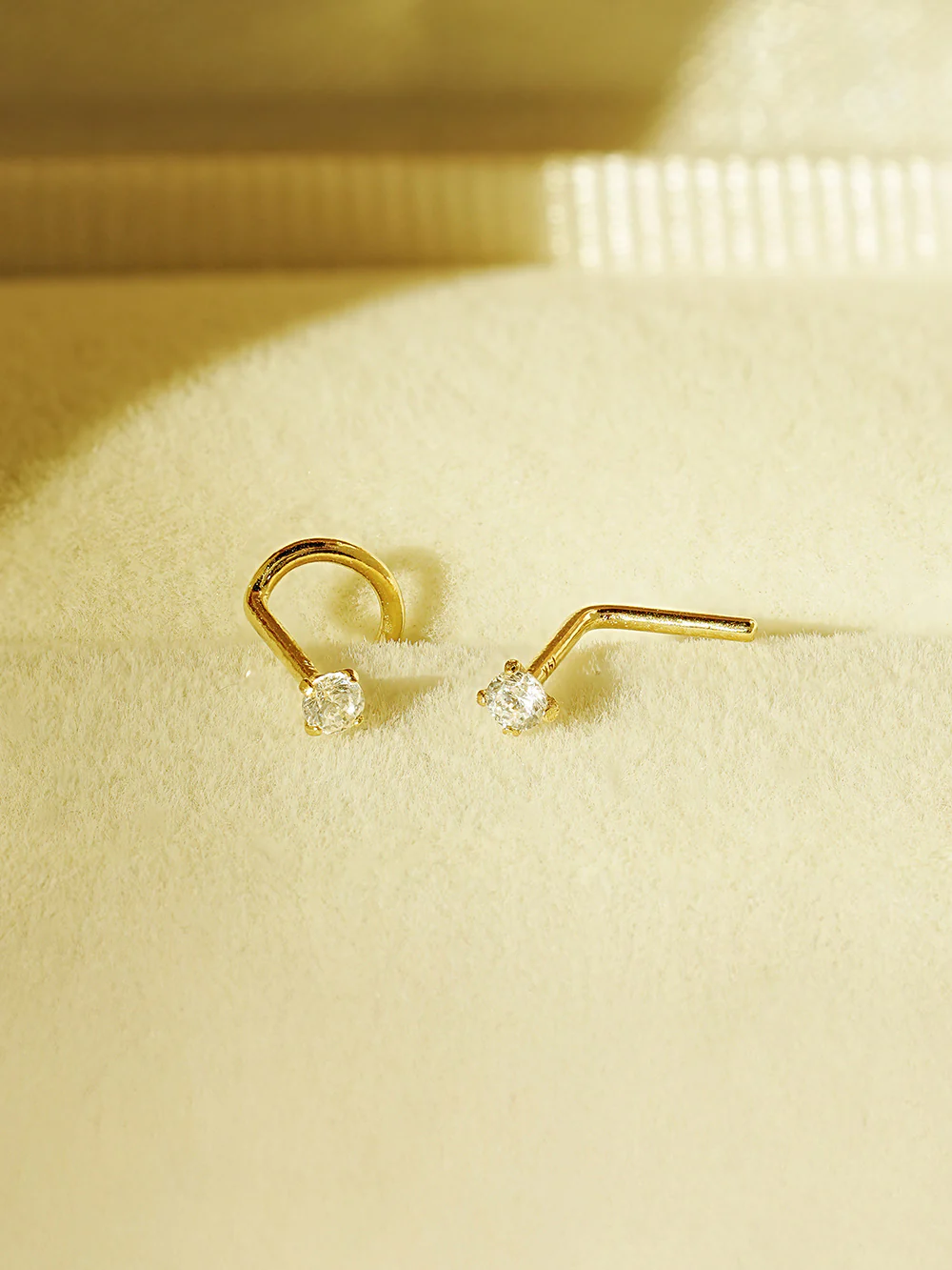 14K Gold Daily Cubic Nose Piercing 20G - Image 9
