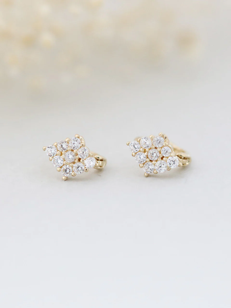 14K Gold Diamond Cartilage Hoop Earring - Image 5