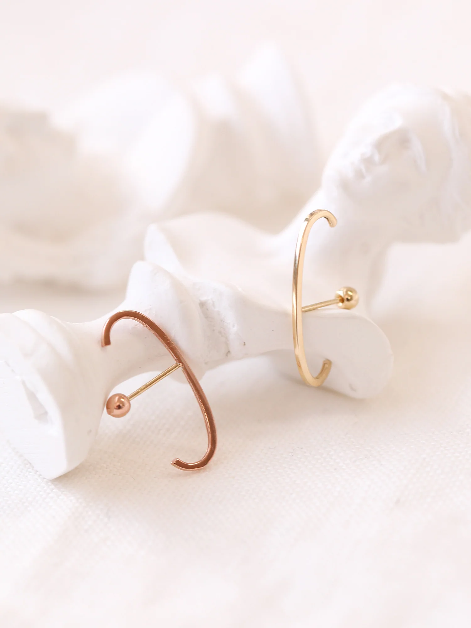 14K Gold Plain Ear Cuff Wrap Cartilage Earring 20G - Image 6