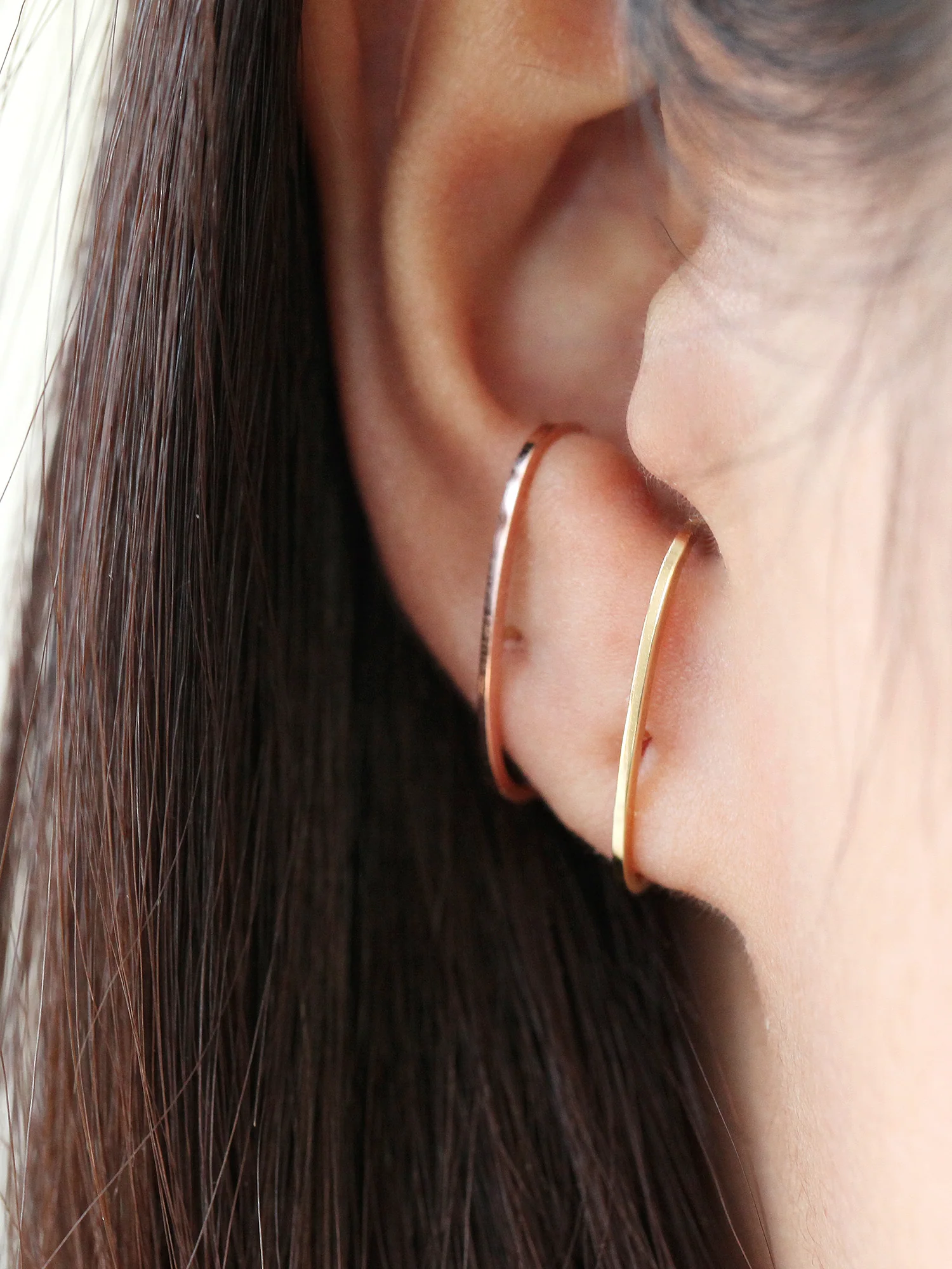 14K Gold Plain Ear Cuff Wrap Cartilage Earring 20G - Image 8