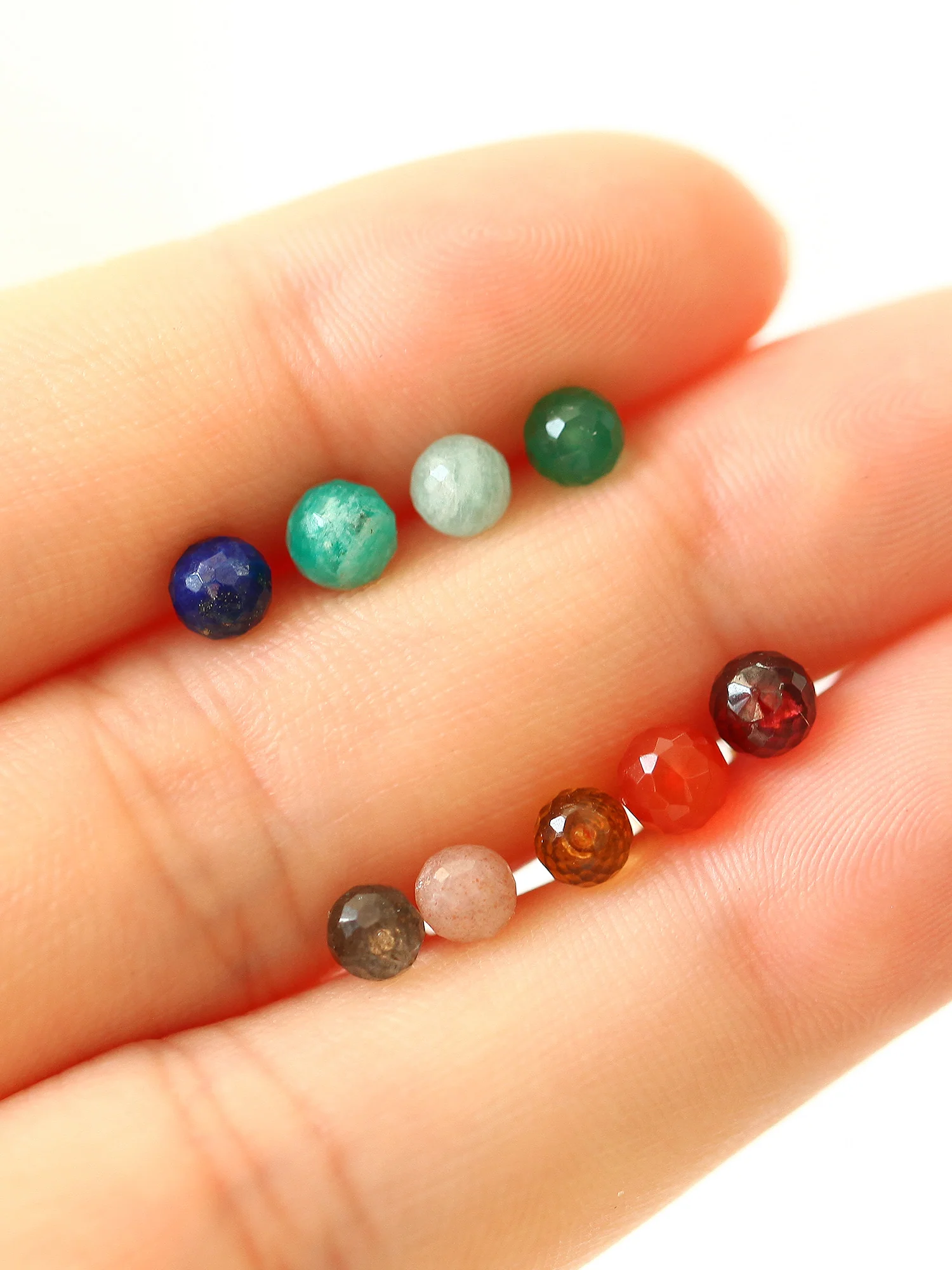 14K Gold Gemstone Rook Piercing 18G16G - Image 4