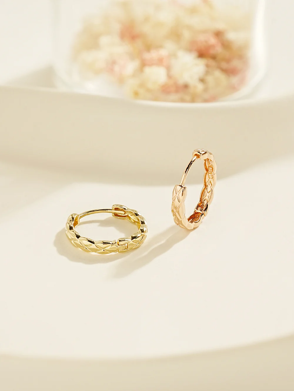 14K Gold Glow Cartilage Hoop Earring - Image 5