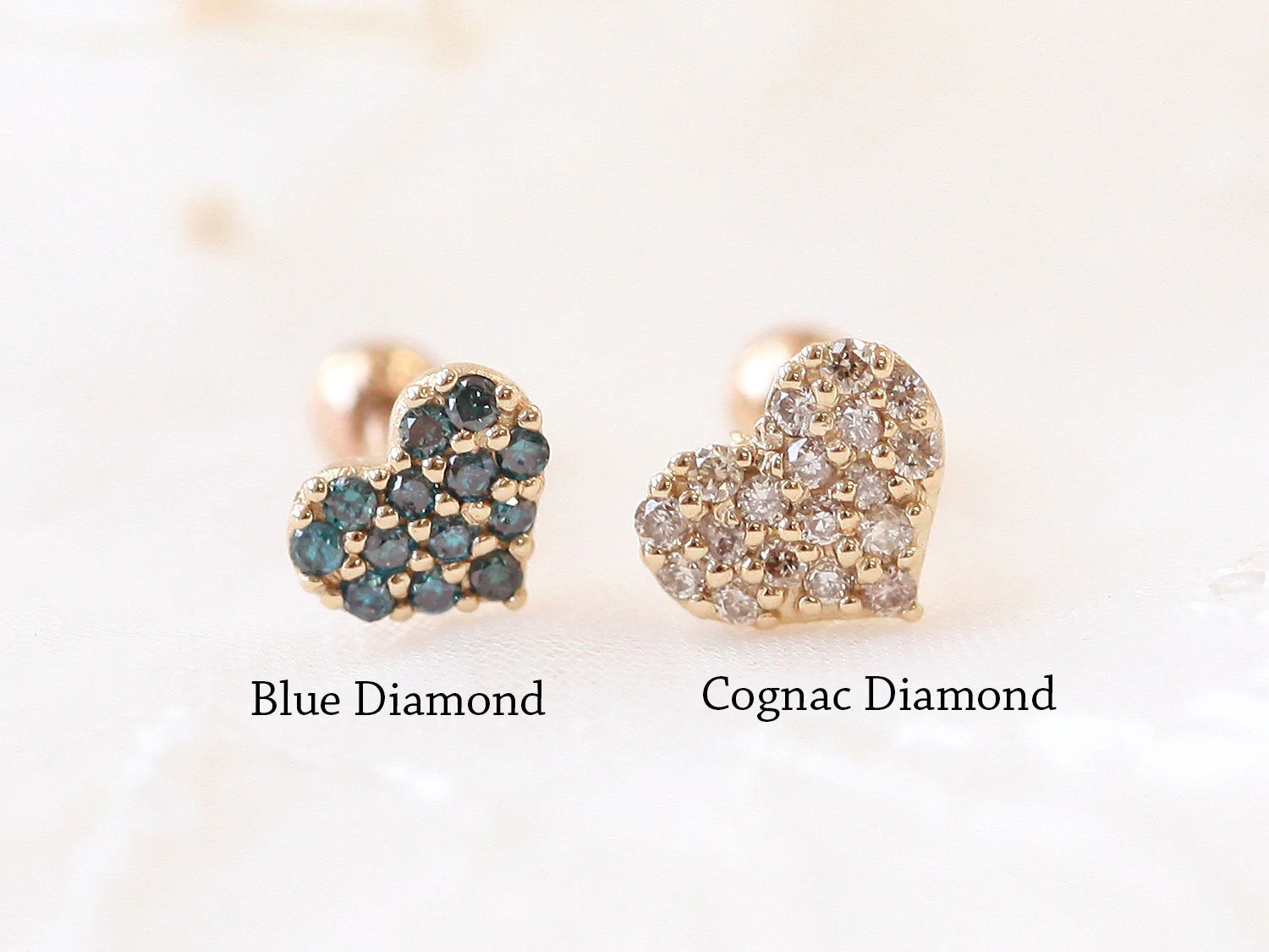 14K Gold Heart Cartilage Earring 18G16G - Image 10