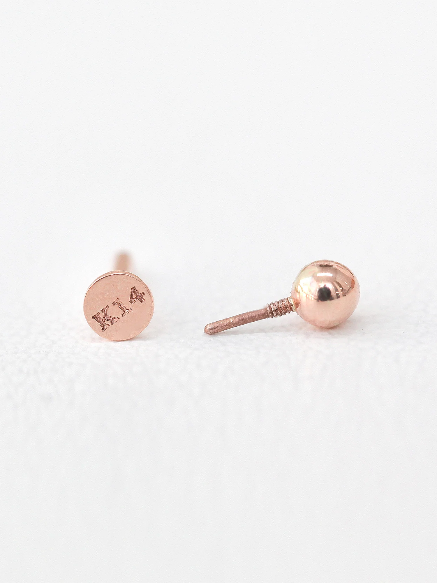 14K Gold Internally Threaded Mini Ball Labret Piercing 2mm 2.5mm 3mm 18G16G - Image 6