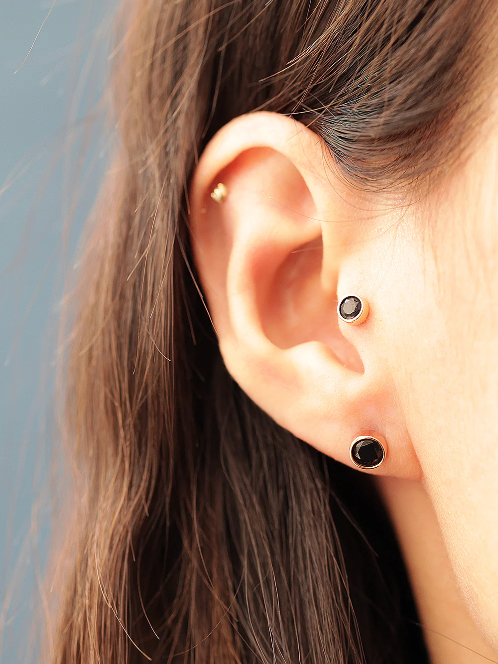 14K Gold Minimal Cubic Cartilage Earring 20g18g - Image 10