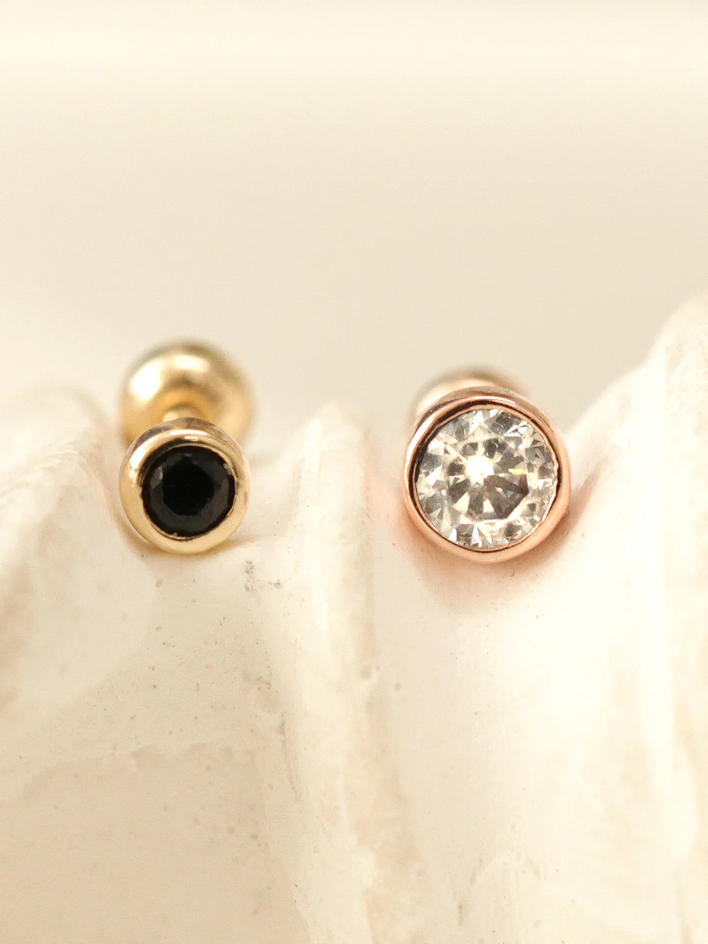 14K Gold Minimal Cubic Cartilage Earring 20g18g - Image 11