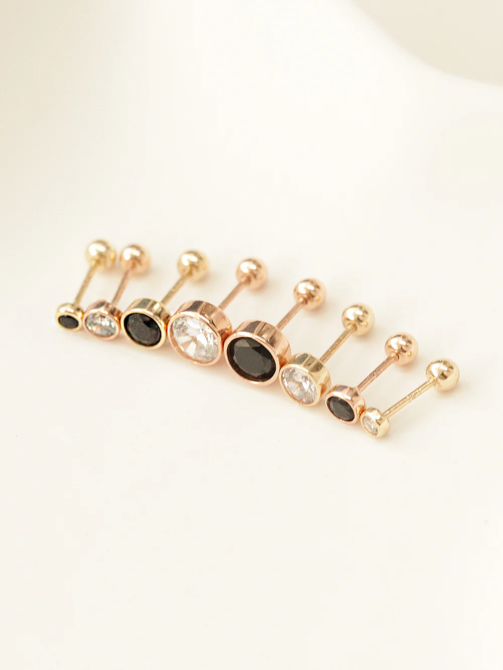 14K Gold Minimal Cubic Cartilage Earring 20g18g - Image 12