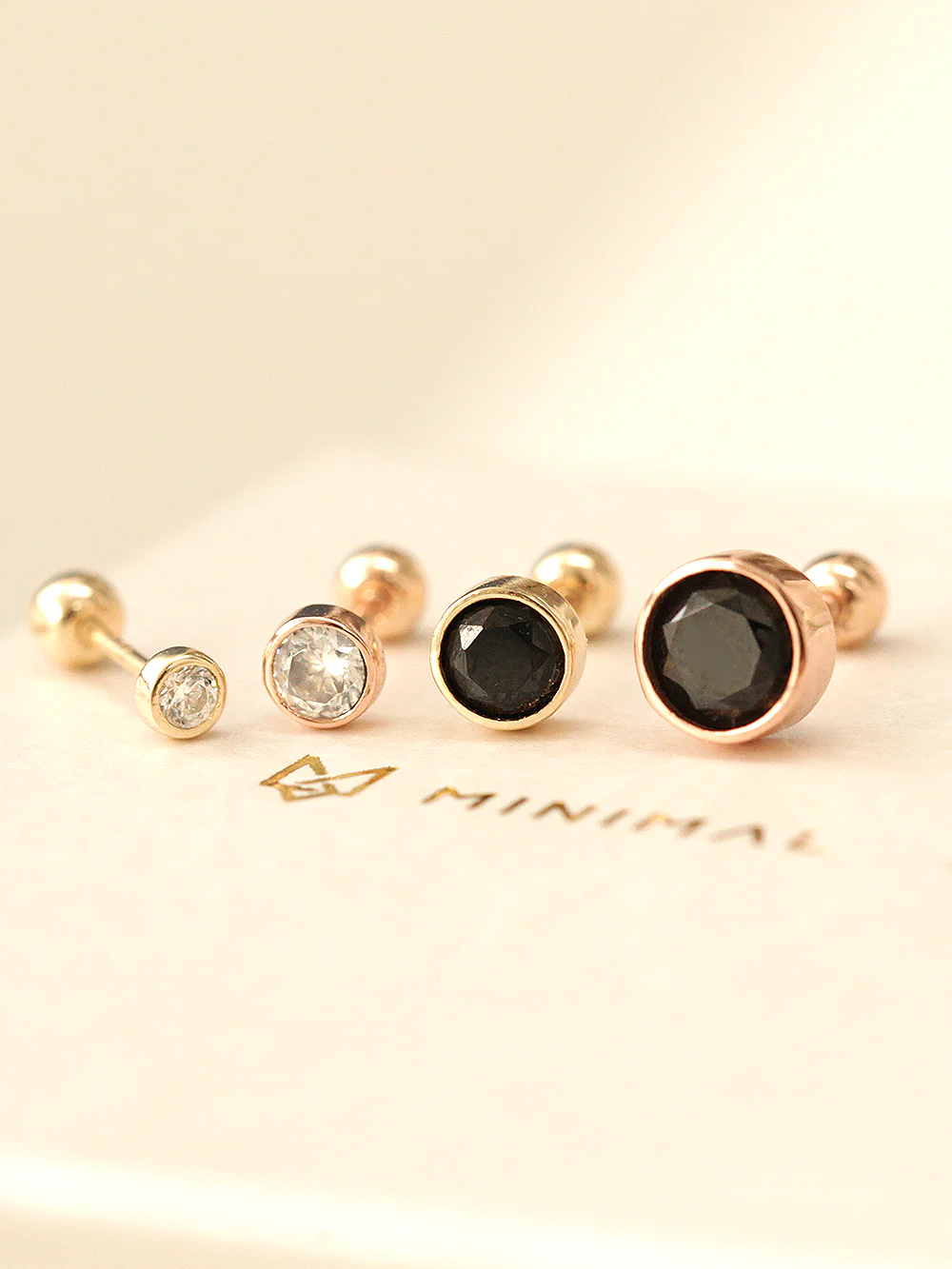 14K Gold Minimal Cubic Cartilage Earring 20g18g - Image 16