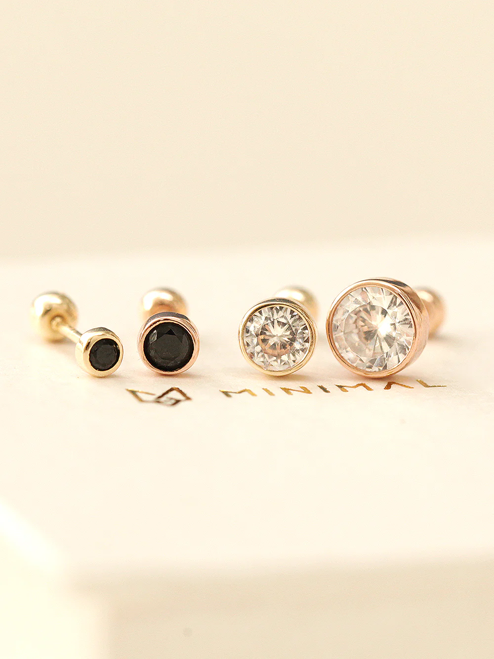 14K Gold Minimal Cubic Cartilage Earring 20g18g - Image 17