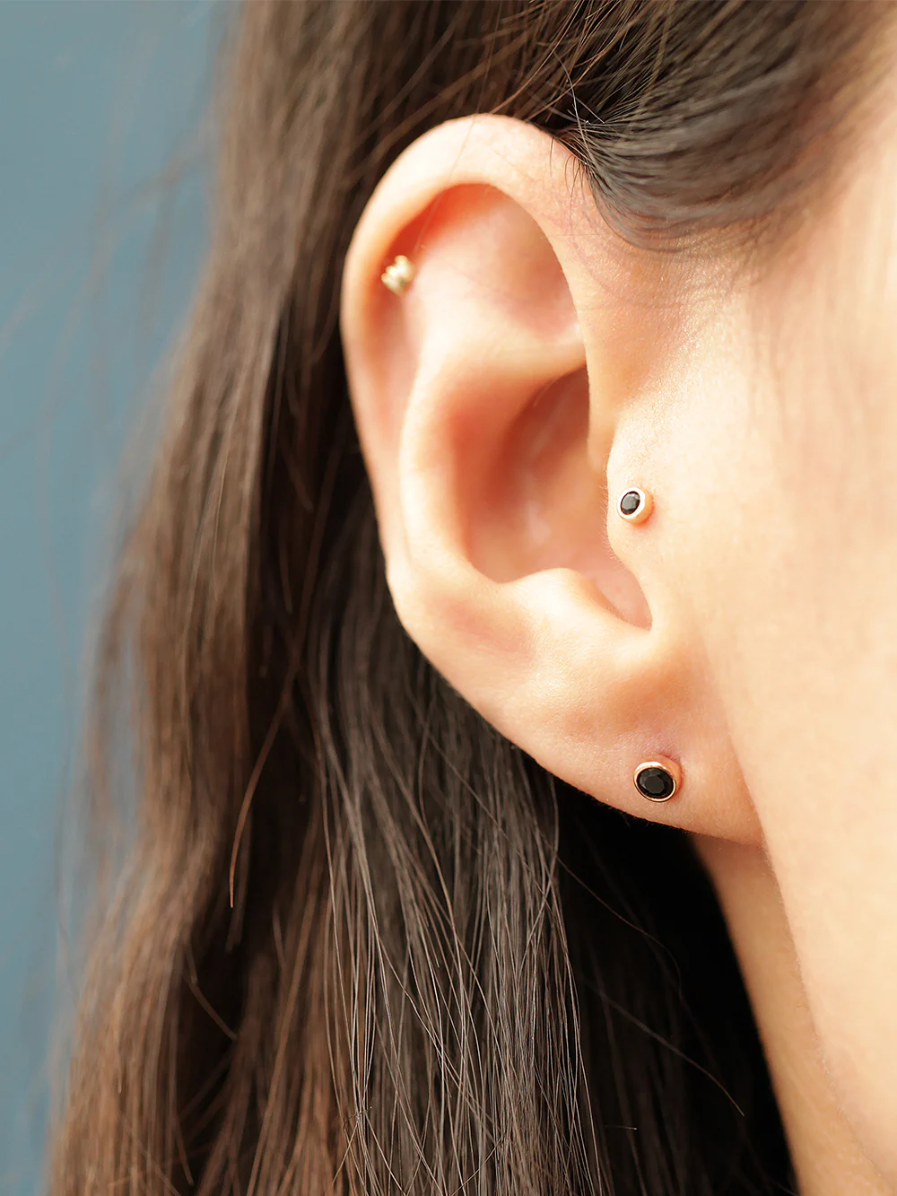 14K Gold Minimal Cubic Cartilage Earring 20g18g - Image 5