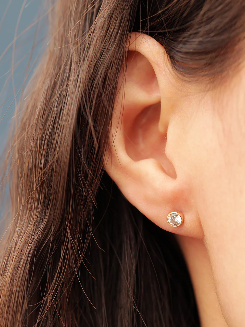 14K Gold Minimal Cubic Cartilage Earring 20g18g - Image 9