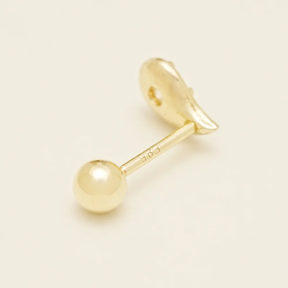 14K Gold Moissanite Dia Prism Cartilage Earring 20G18G16G - Image 11