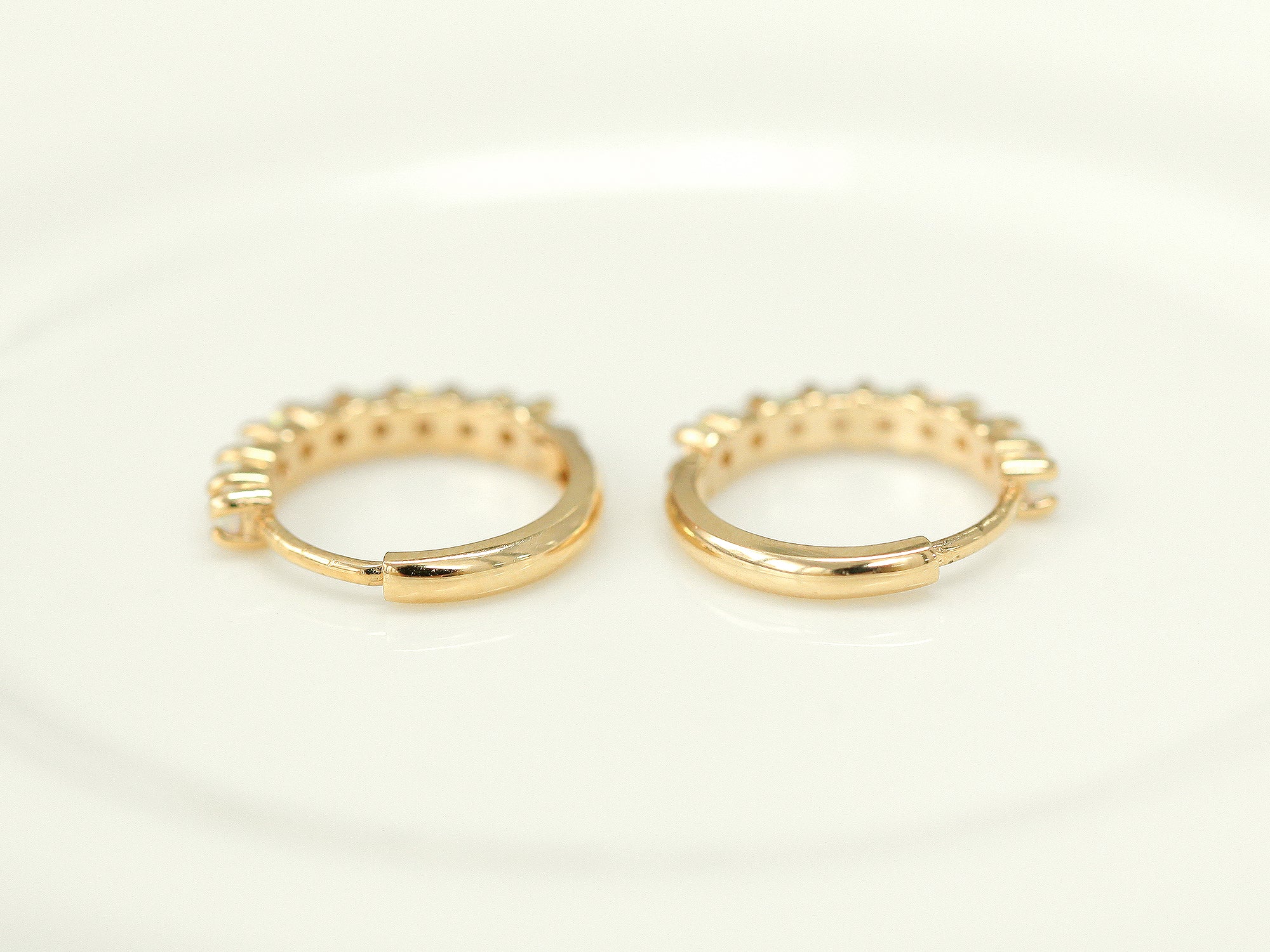 14K Gold Opal Cartilage Hoop Earring - Image 14