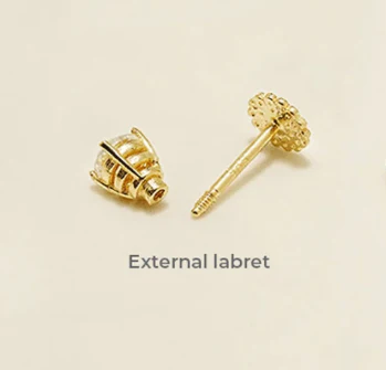 14K Gold Mini Tiara Tragus Labret Piercing 18G16G - Image 10