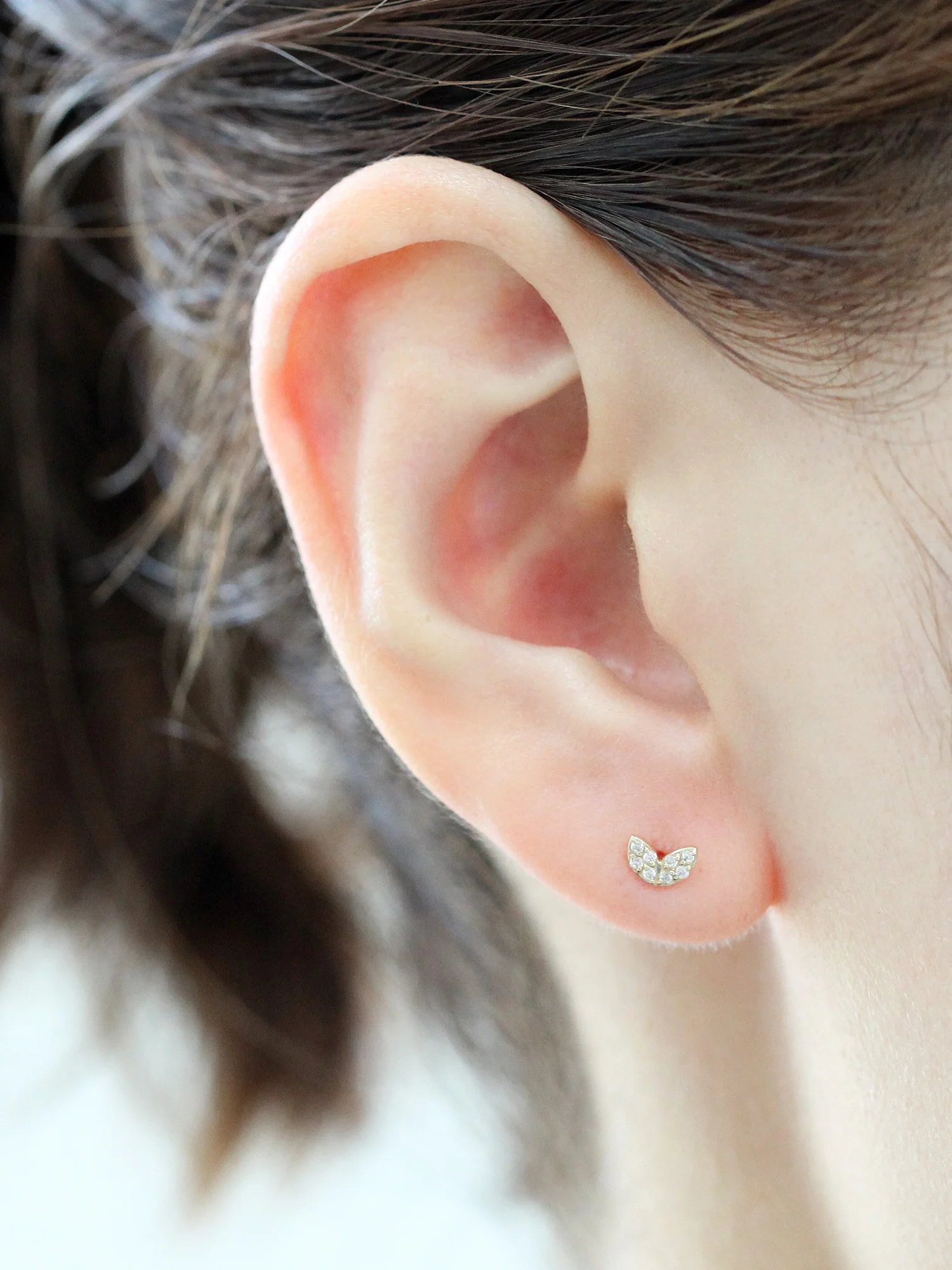 14K Gold Sprout Rook Piercing 18G16G - Image 6