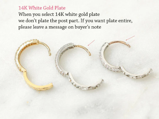 14K Gold Star Hoop Earring - Image 13