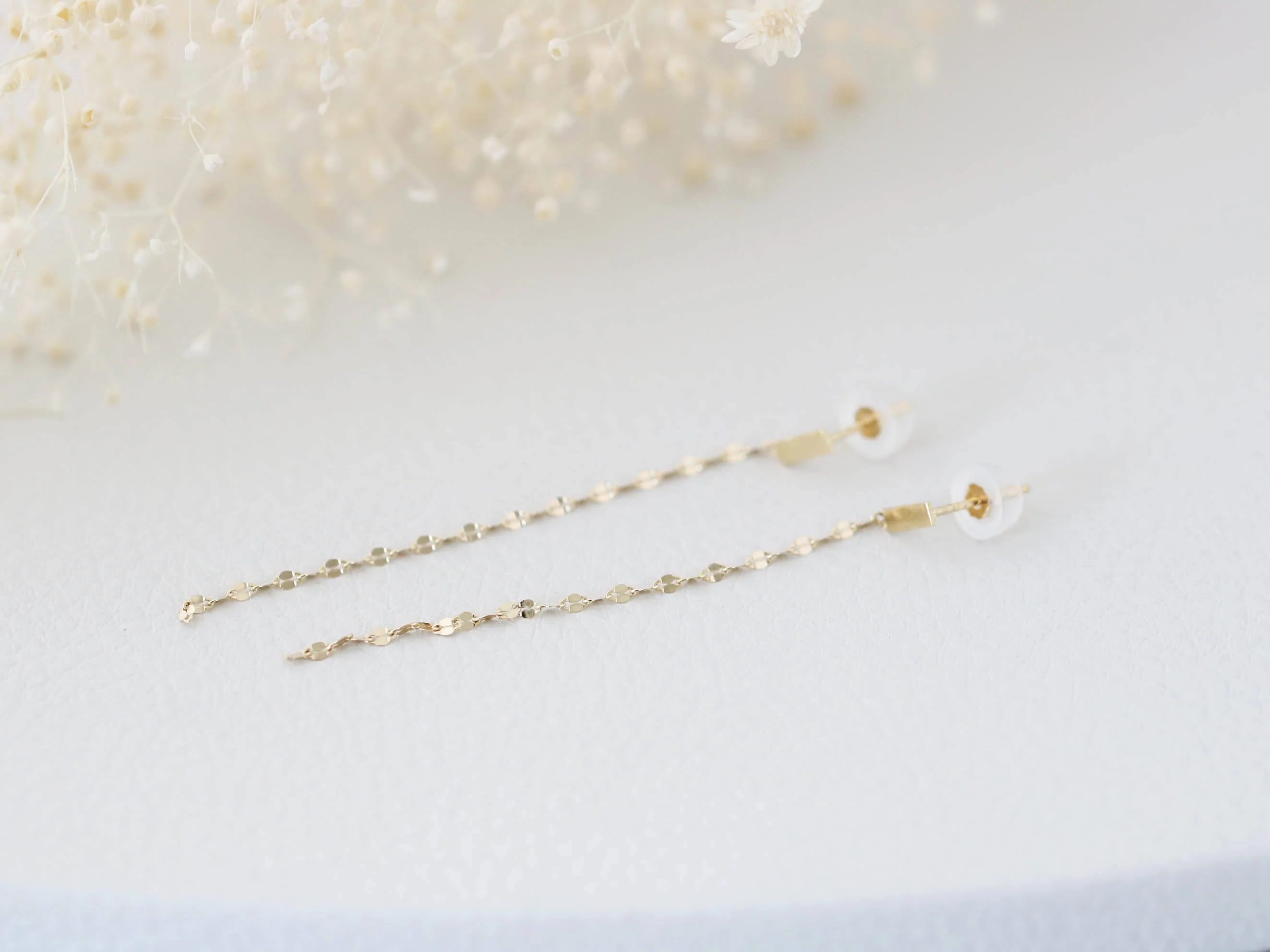14K Gold Stick Drop Earring - Image 9