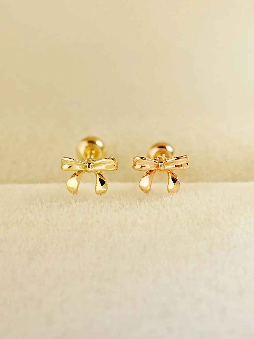 14K Gold Sweet Ribbon Cartilage Earring 20G18G16G - Image 8