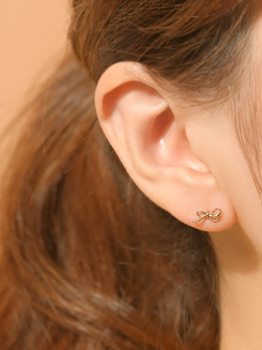 14K Gold Tail Ribbon Cartilage Earring 20G18G16G - Image 6