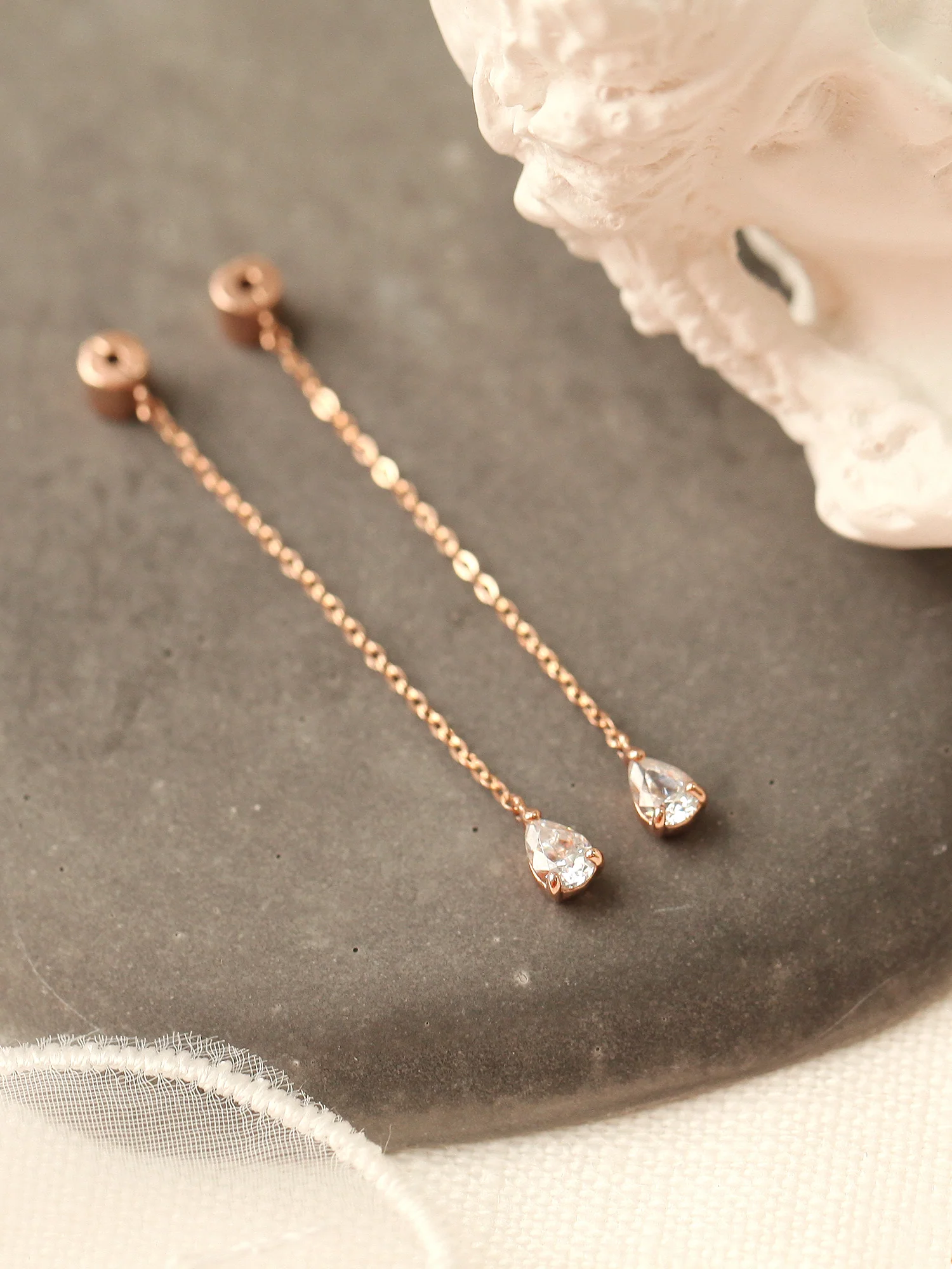 14K Gold Teardrop Earring Clutch - Image 6