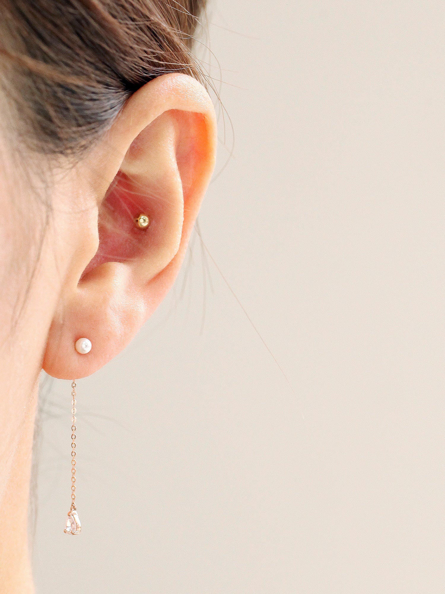 14K Gold Teardrop Earring Clutch - Image 9