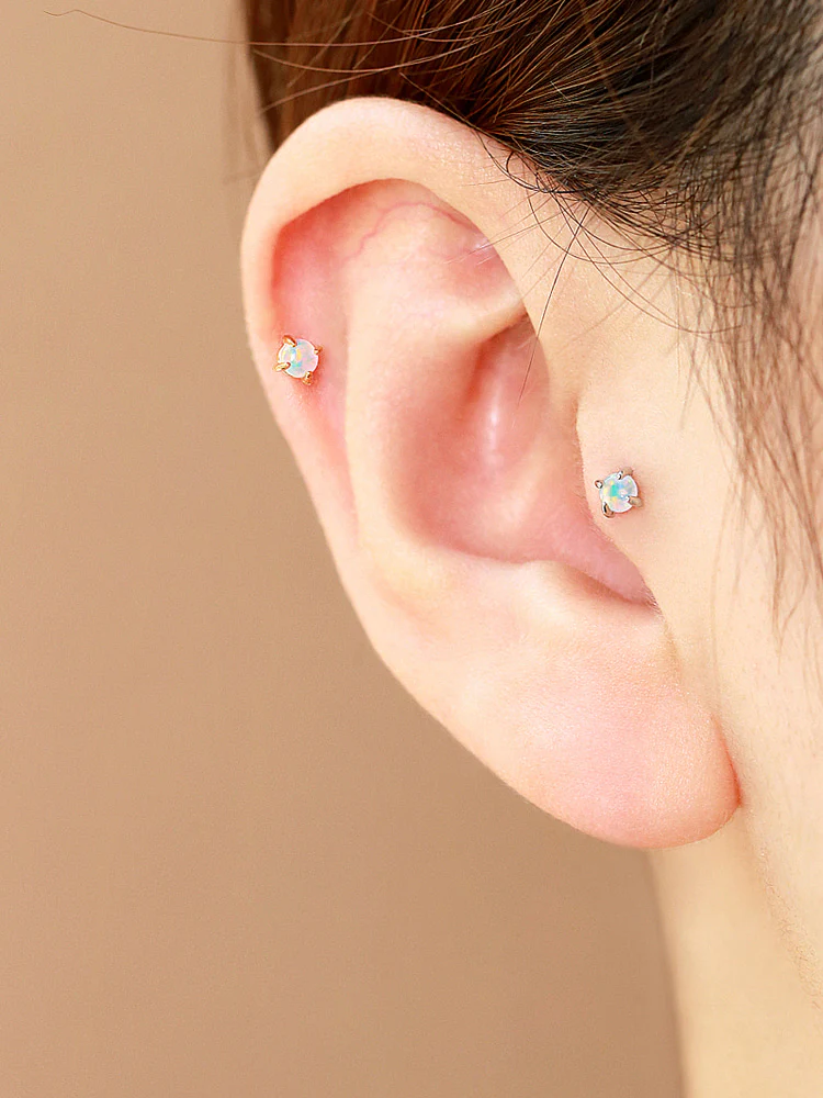 3mm Opal Cartilage piercing - Image 10