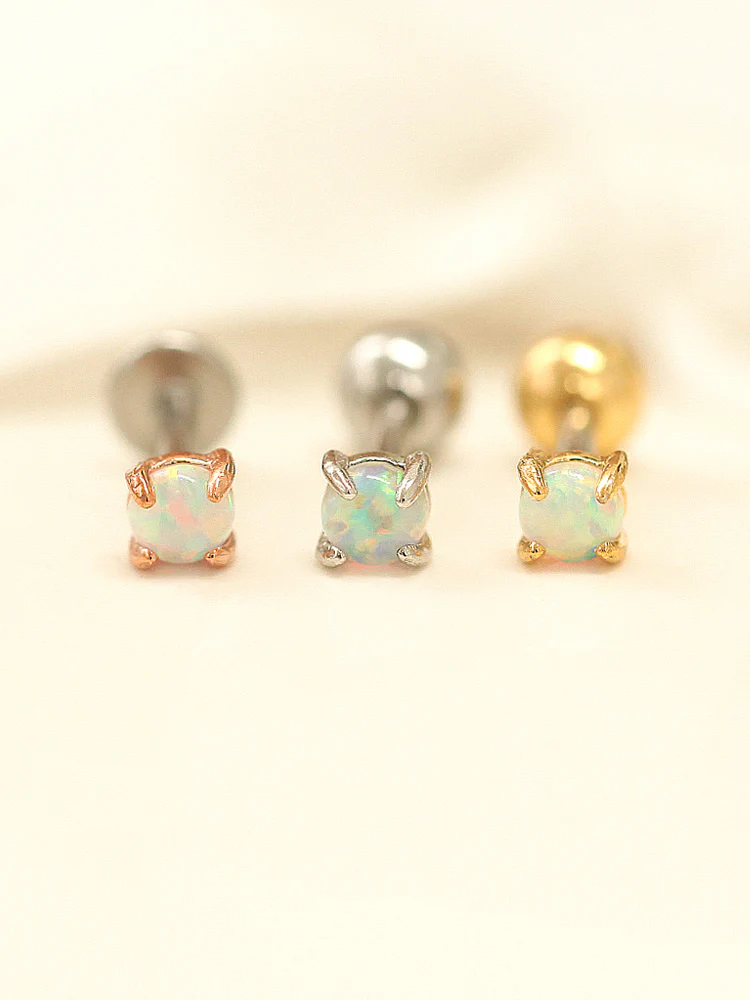 3mm Opal Cartilage piercing - Image 3