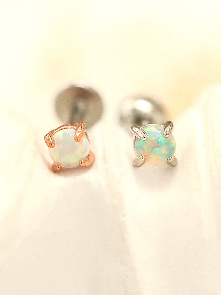 3mm Opal Cartilage piercing - Image 4
