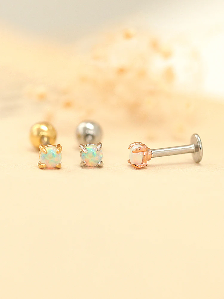 3mm Opal Cartilage piercing - Image 6